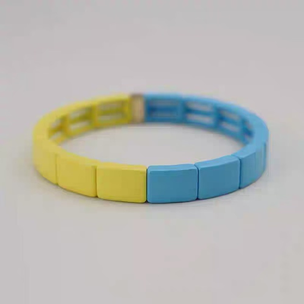 Roxanne Assoulin -  Bit X Bit Pink  and Gray Stretch Bracelet